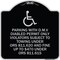 Signmission Parking with D.M.V Disabled Permit Only Violators Subject to Towing Under Ors 811.620, BS-1818-23342 A-DES-BS-1818-23342 - alternate 1